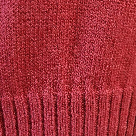 St. John for Jacobsons Vtg Santana Knit Sweater Womens Size S Red Button Accent - Picture 9 of 9